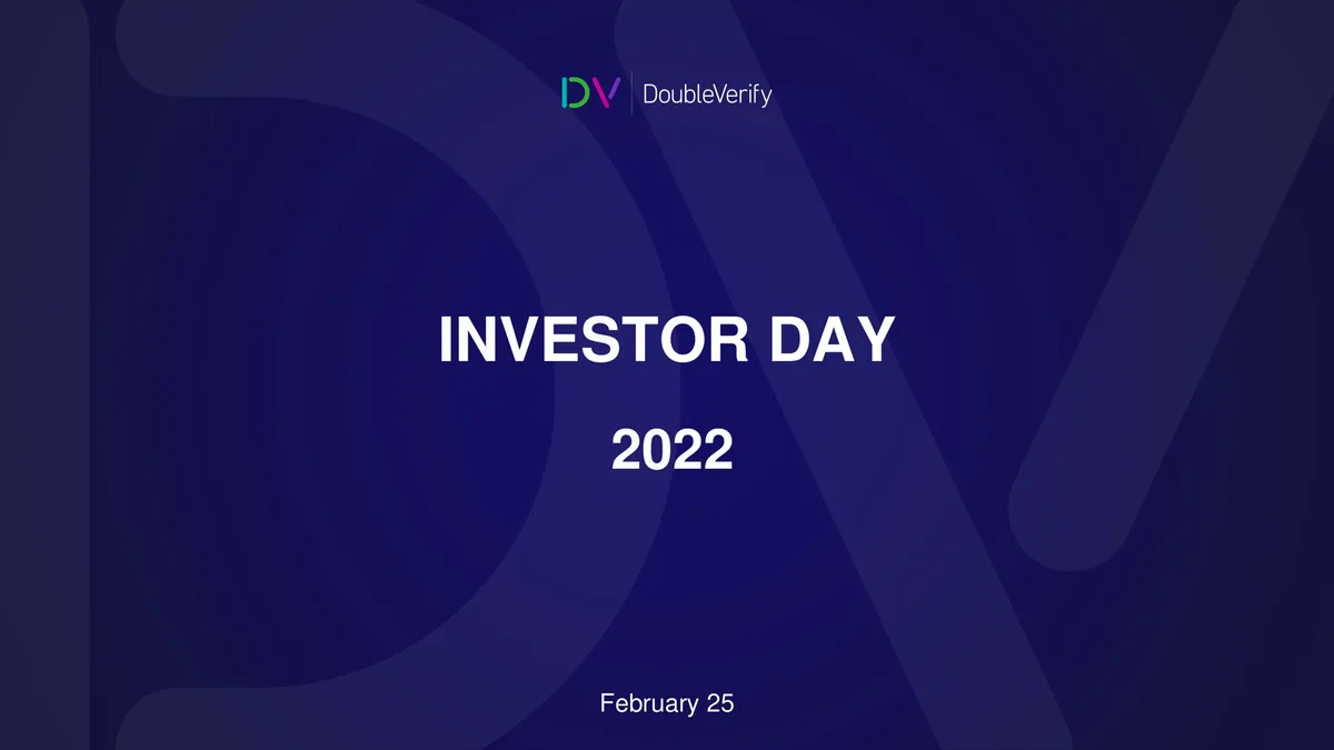 DoubleVerify | Investor Day Presentation Deck | 103 slides · slide 1
