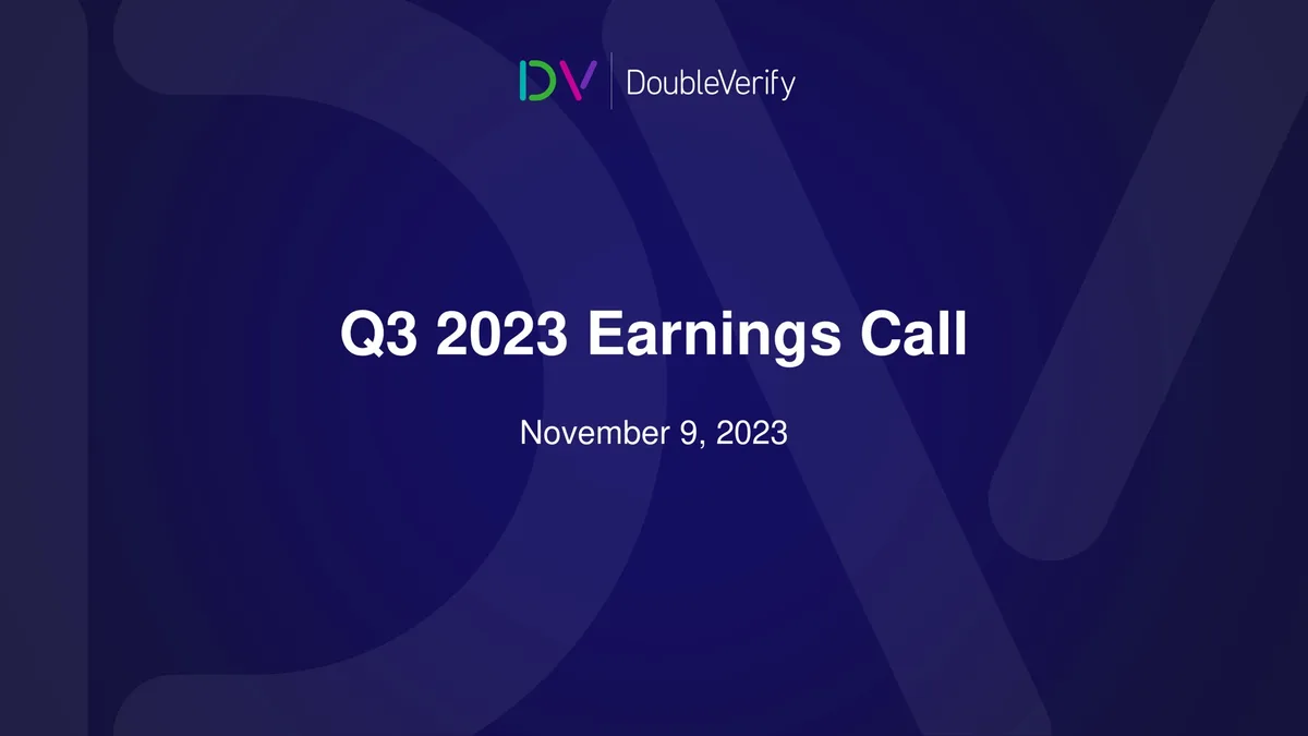 DoubleVerify | Results Presentation Deck | 18 slides · slide 1