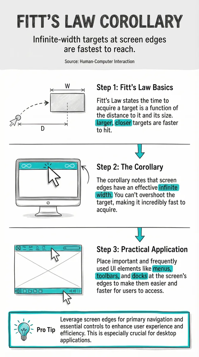 Fitt's Law Corollary illustration