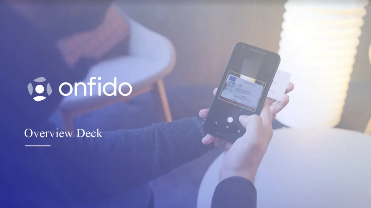 We got an exclusive look at the pitch deck AI security startup Onfido used to raise $100 million in funding despite coronavirus · slide 1
