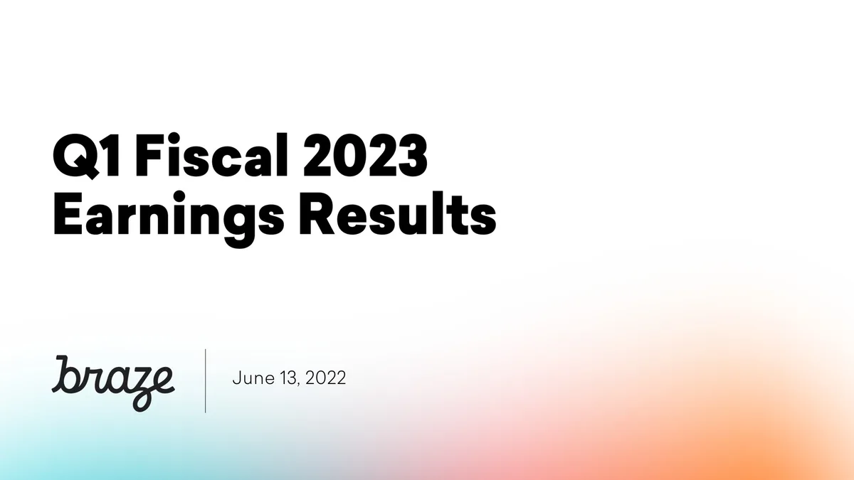 Braze | Results Presentation Deck | 17 slides · slide 1