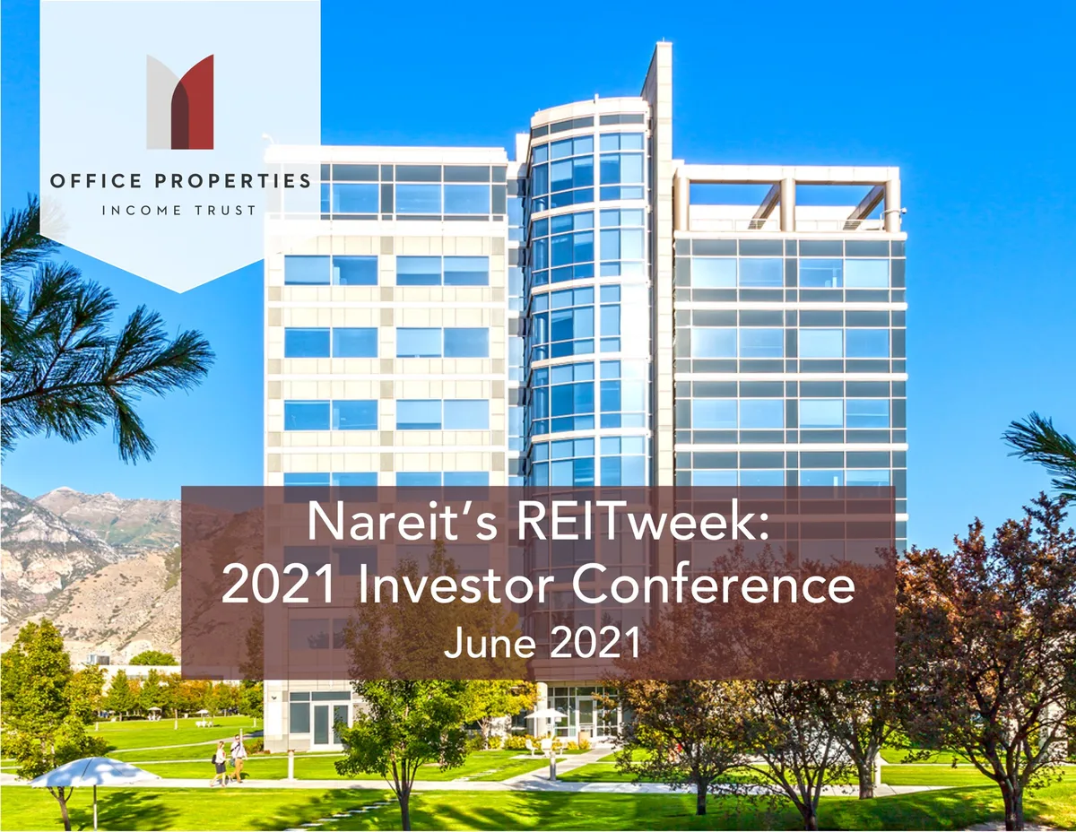 Office Properties Income Trust | Investor Conference Presentation Deck | 13 slides · slide 1