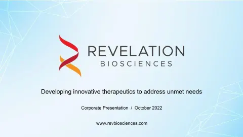 Revelation Biosciences | Investor Presentation Deck | 18 slides
