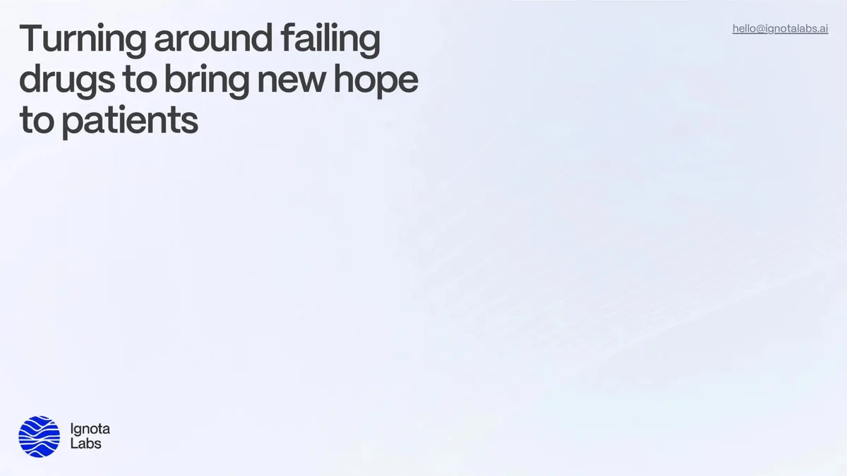 This startup is using AI to give failed drugs a second chance · slide 1