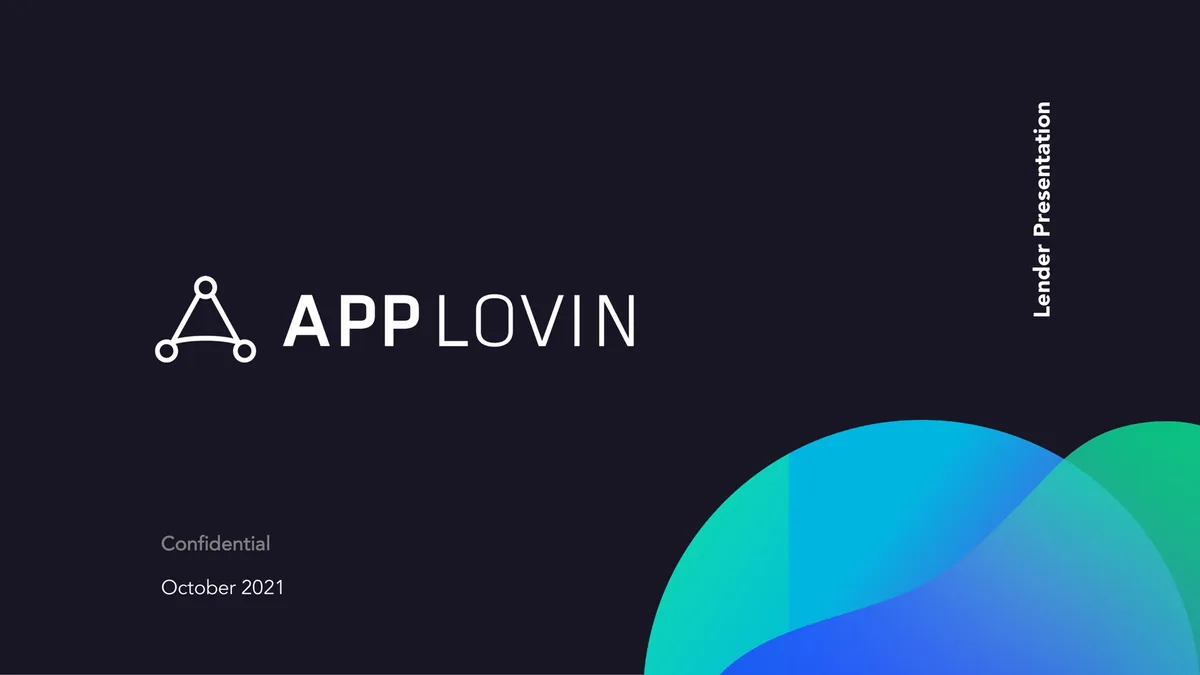 AppLovin | Credit Presentation Deck | 19 slides · slide 1