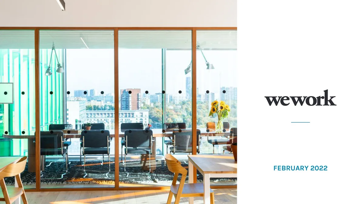 WeWork | Investor Presentation Deck | 27 slides · slide 1