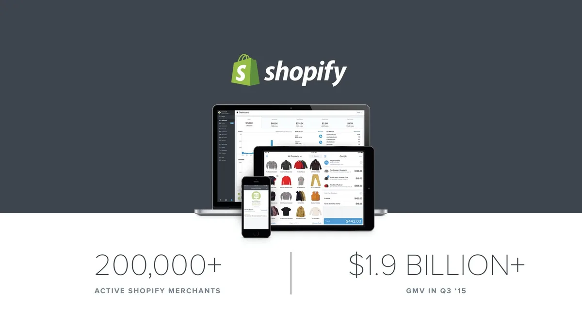 The slide uses a product mockup to visually represent the platform's capabilities alongside key performance metrics.