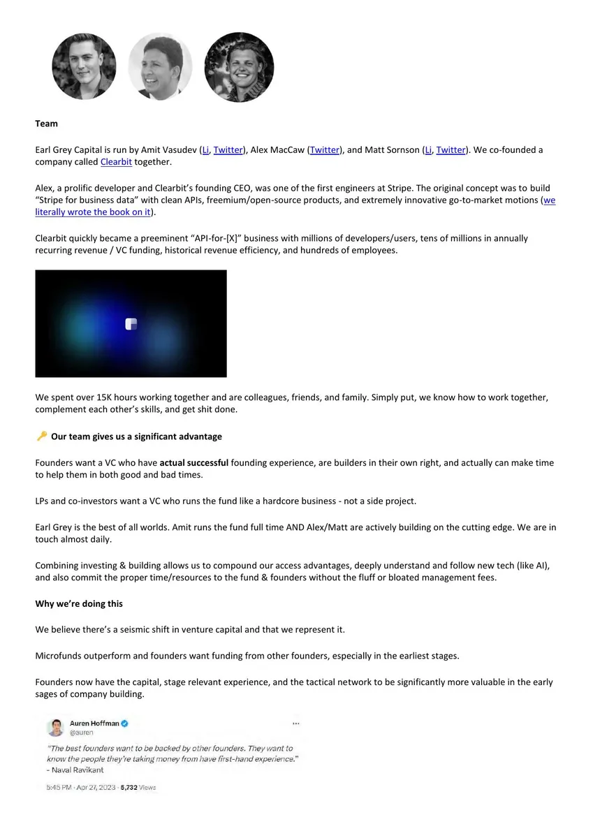 Includes a testimonial tweet from Auren Hoffman quoting Naval Ravikant.