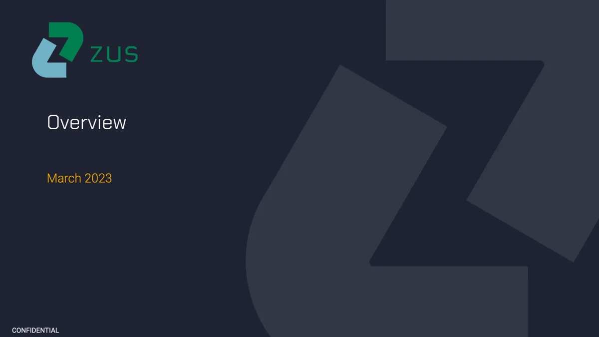 Pitch deck that Jonathan Bush's Zus Health used to land $40 million · slide 1