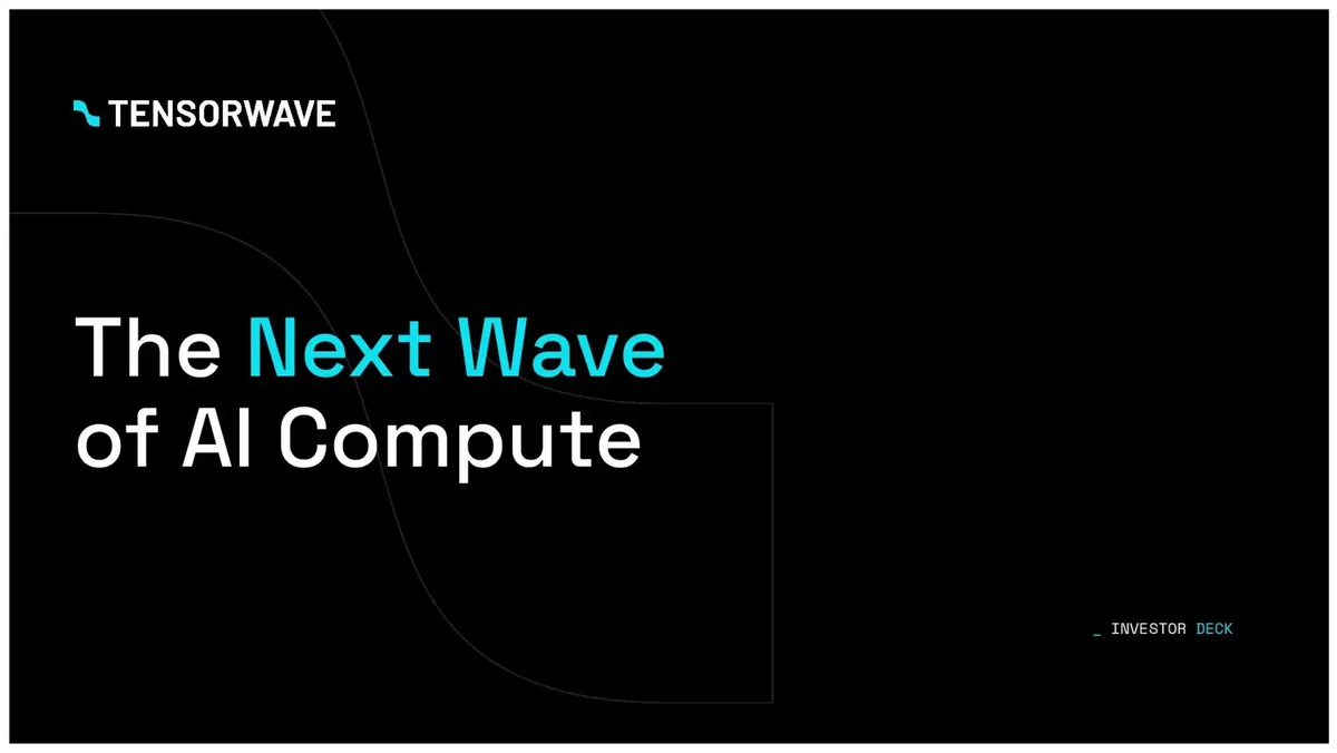 Pitch deck: TensorWave raises $43 million to challenge Nvidia AI dominance · slide 1