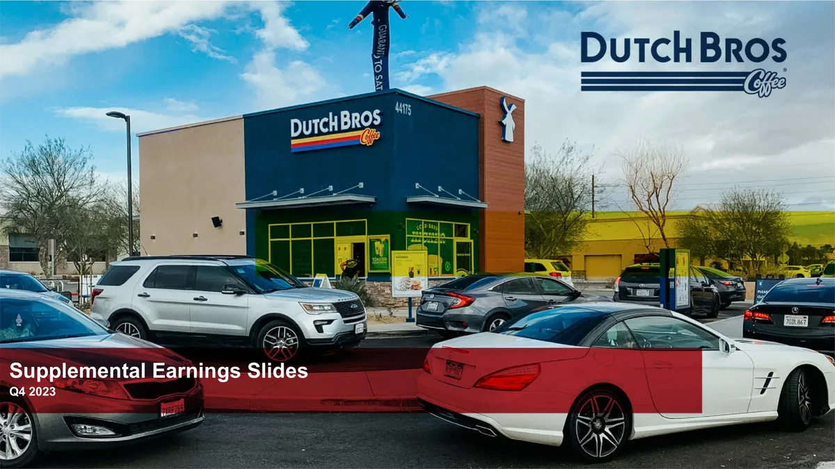 Dutch Bros | Results Presentation Deck | 20 slides · slide 1