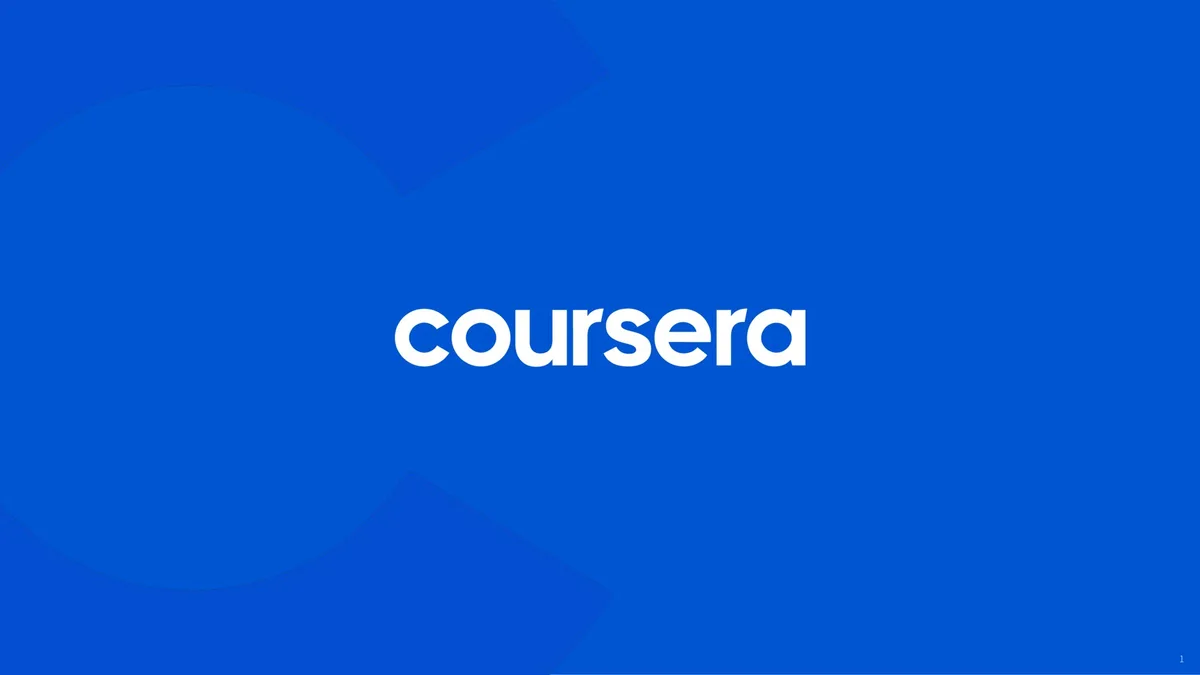 Coursera | Investor Conference Presentation Deck | 66 slides · slide 1