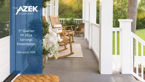 Azek | Results Presentation Deck | 21 slides
