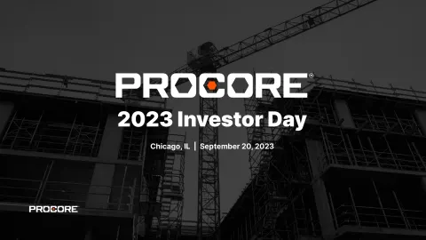 Procore | Investor Day Presentation Deck | 63 slides