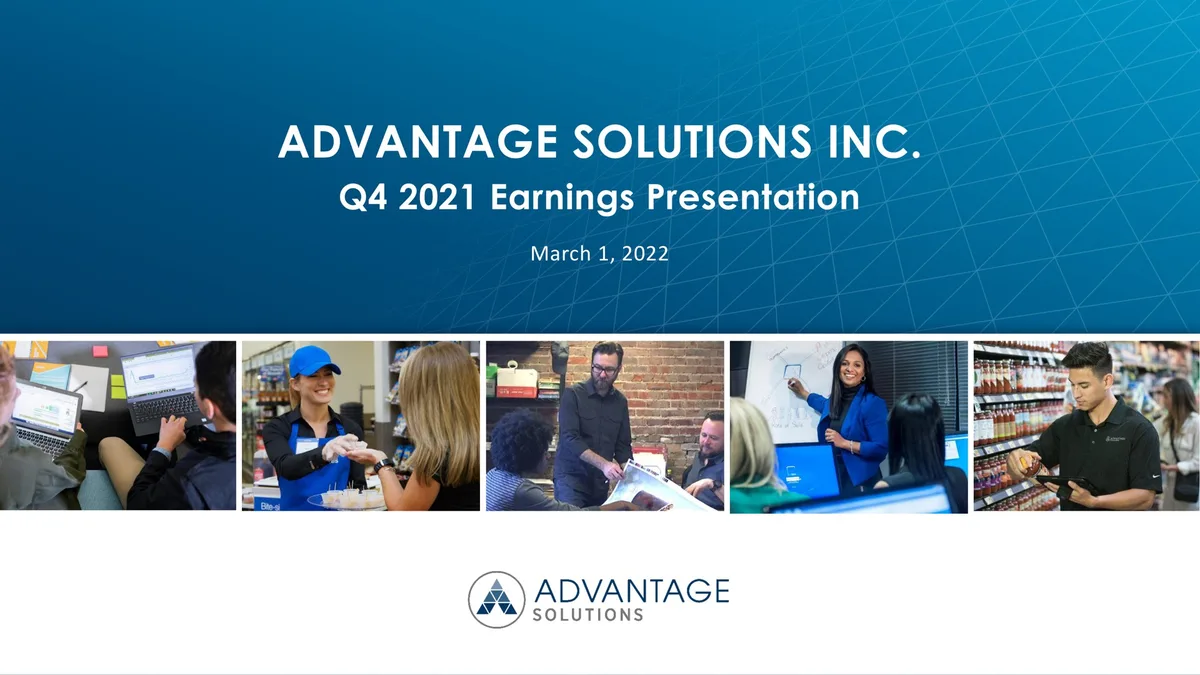 Advantage Solutions | Results Presentation Deck | 15 slides · slide 1