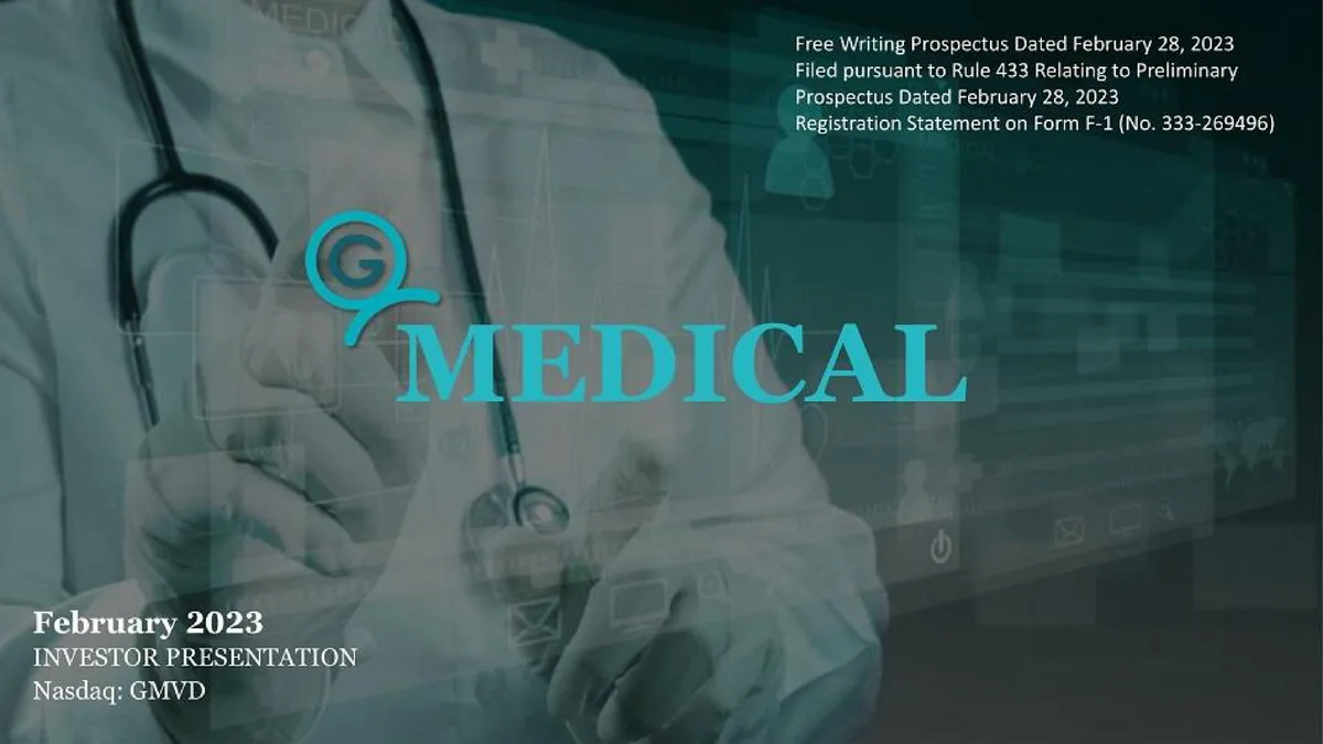 G Medical Innovations | IPO Presentation Deck | 29 slides · slide 1