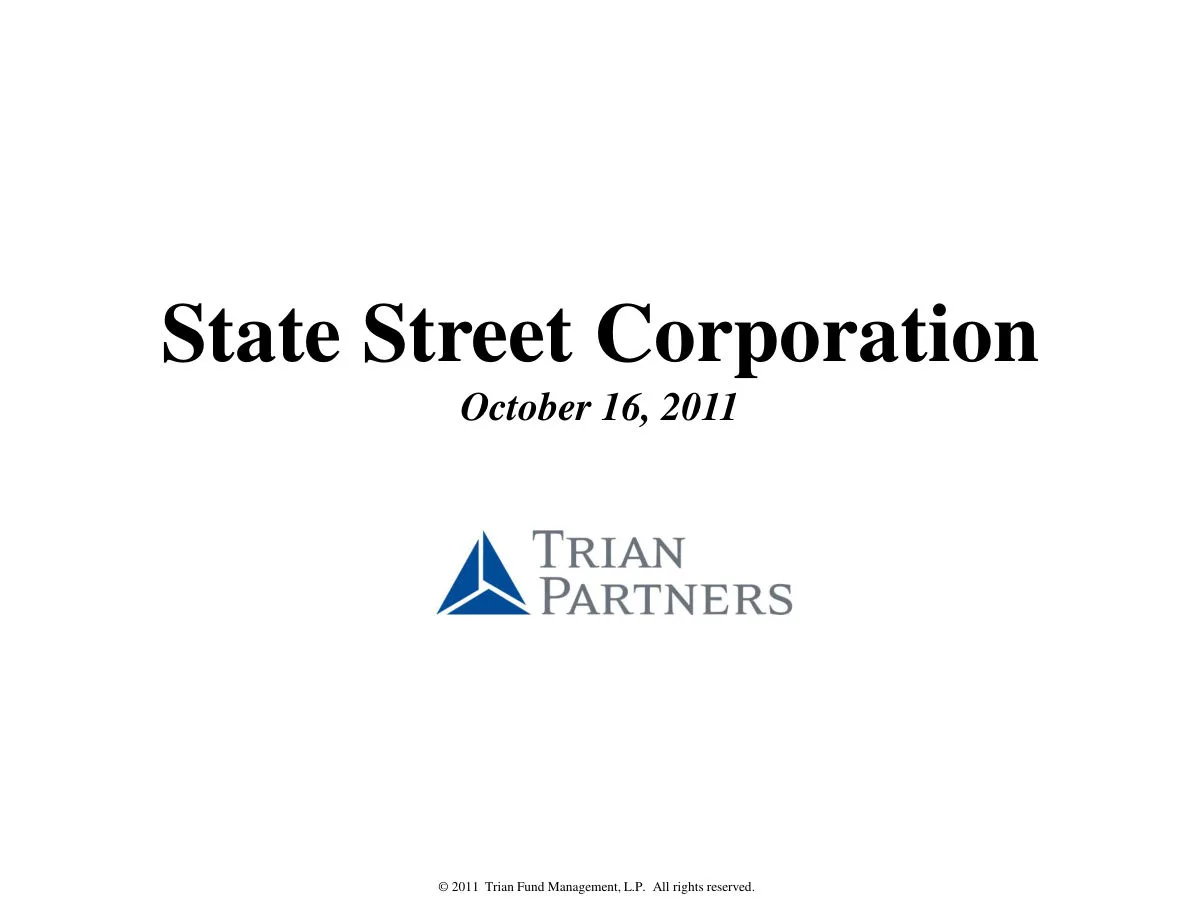 State Street Corporation (STT) · slide 1