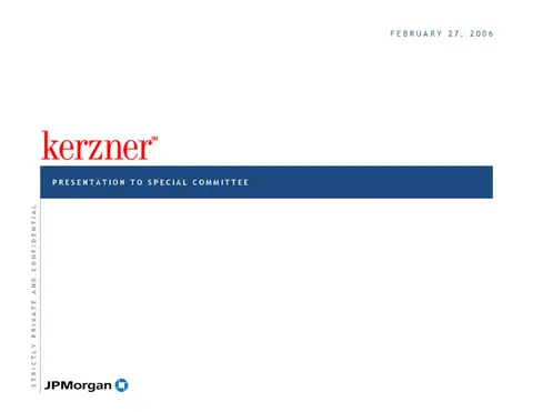 J.P.Morgan | Investment Banking Pitch Book | 33 slides