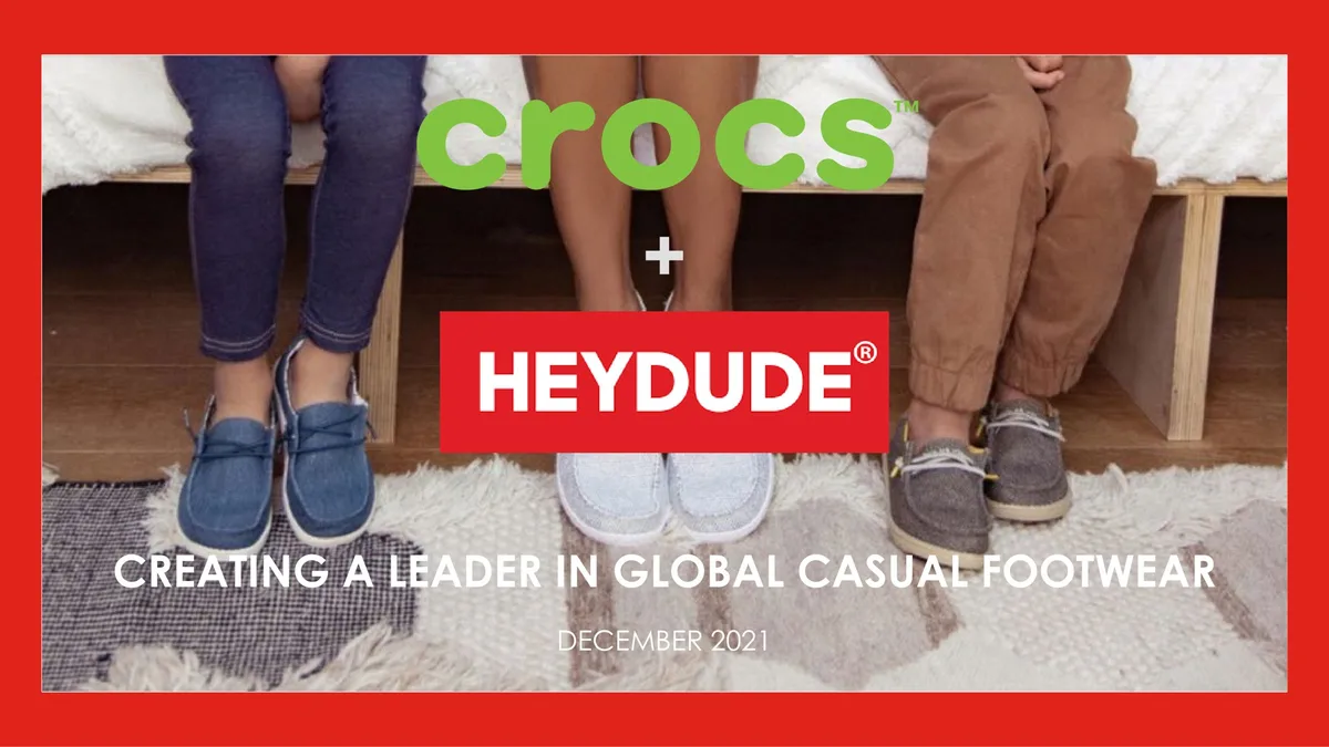 Crocs | Mergers and Acquisitions Presentation Deck | 23 slides · slide 1