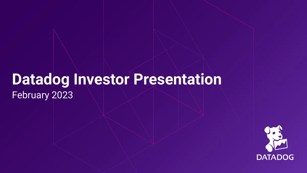 Datadog | Investor Presentation Deck | 30 slides · slide 1