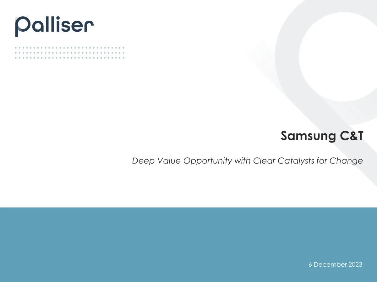 Samsung C&T Corporation (028260 KS) · slide 1