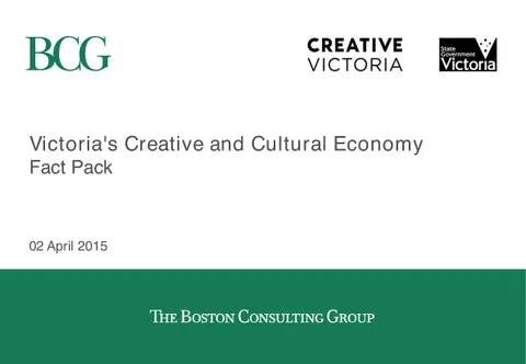 Victorias Creative and Cultural Economy Fact Pack