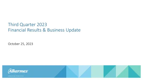 Alkermes | Results Presentation Deck | 27 slides