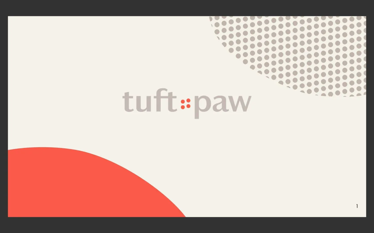 Cat-furniture startup Tuft and Paw raised $1M with this pitch deck · slide 1