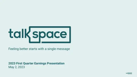 Talkspace | Results Presentation Deck | 11 slides