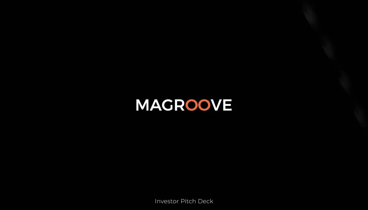 Music startup Magroove shares the pitch deck it used to raise $1.6M · slide 1