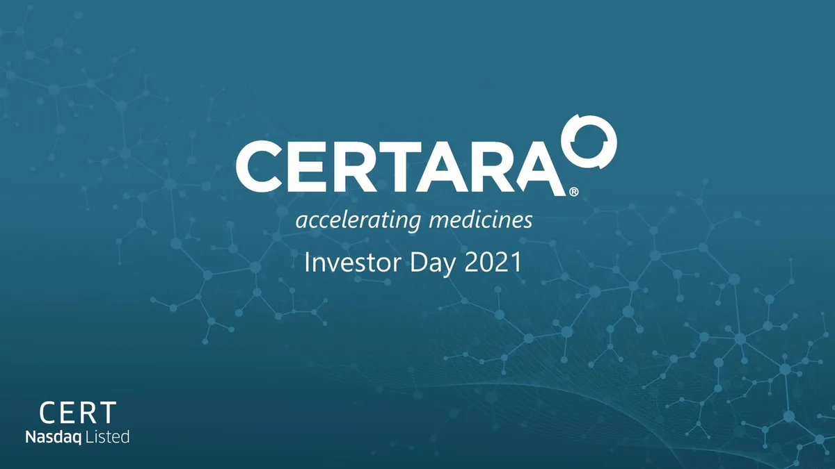 Certara | Investor Day Presentation Deck | 91 slides · slide 1
