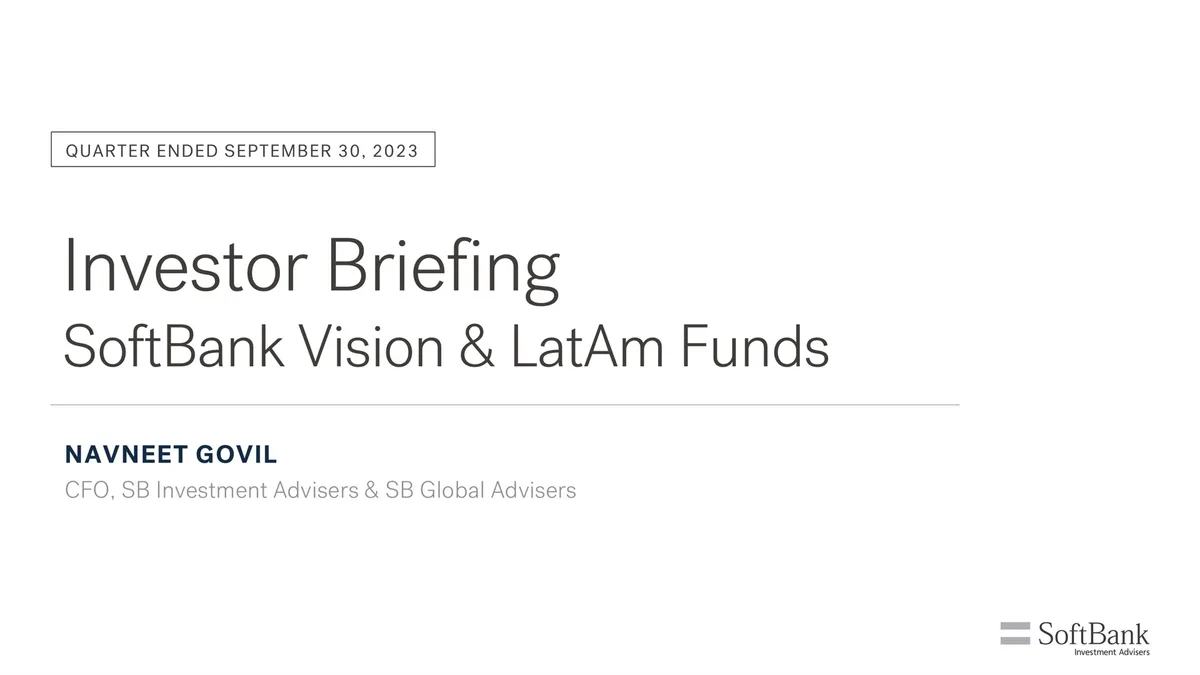 SoftBank | Investor Presentation Deck | 31 slides · slide 1