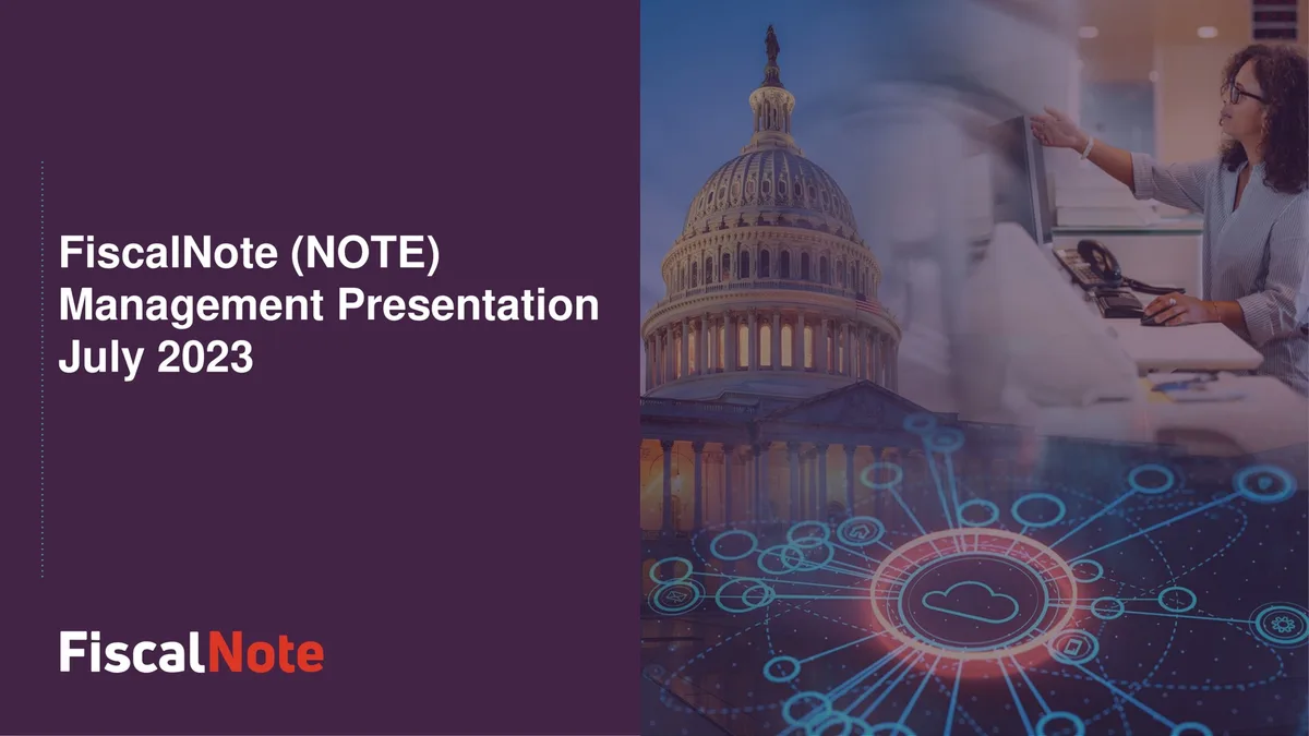 FiscalNote | Investor Presentation Deck | 32 slides · slide 1