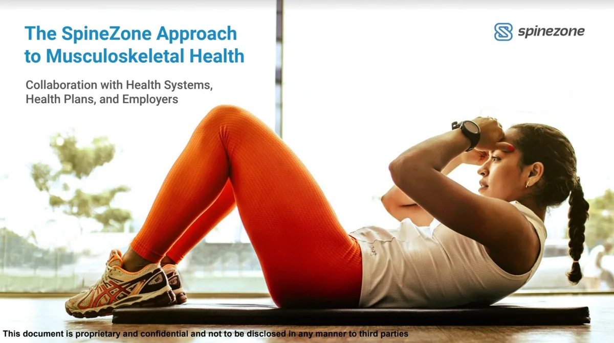This pitch deck won SpineZone funding from WordPress backer Polaris Partners in a $12 million round · slide 1