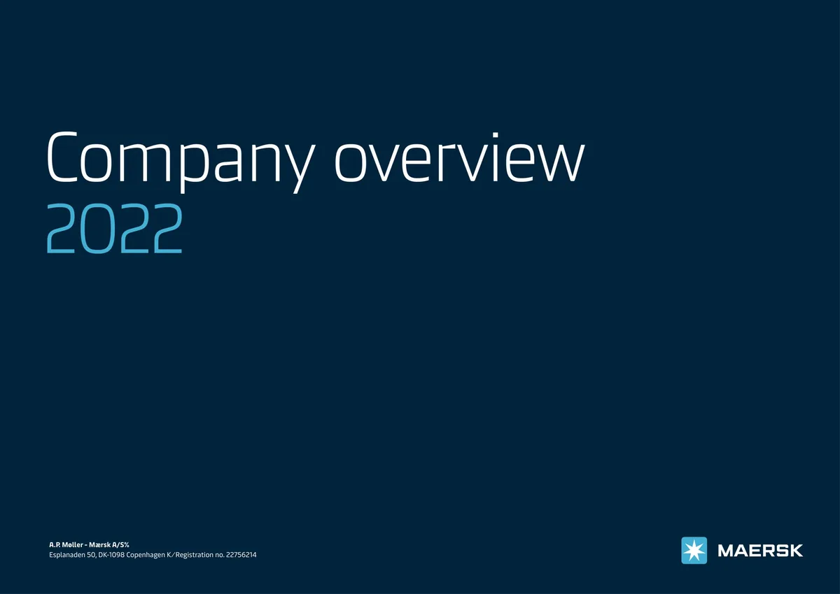 Maersk | Investor Presentation Deck | 10 slides · slide 1