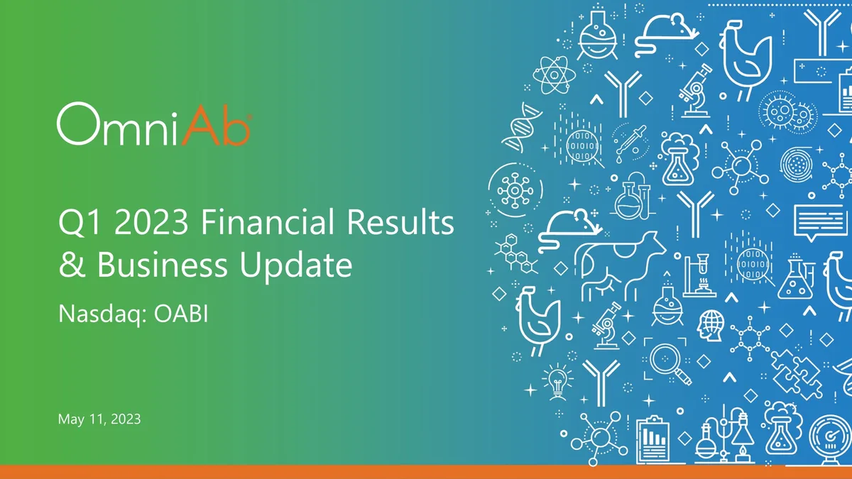 OmniAb | Results Presentation Deck | 17 slides · slide 1
