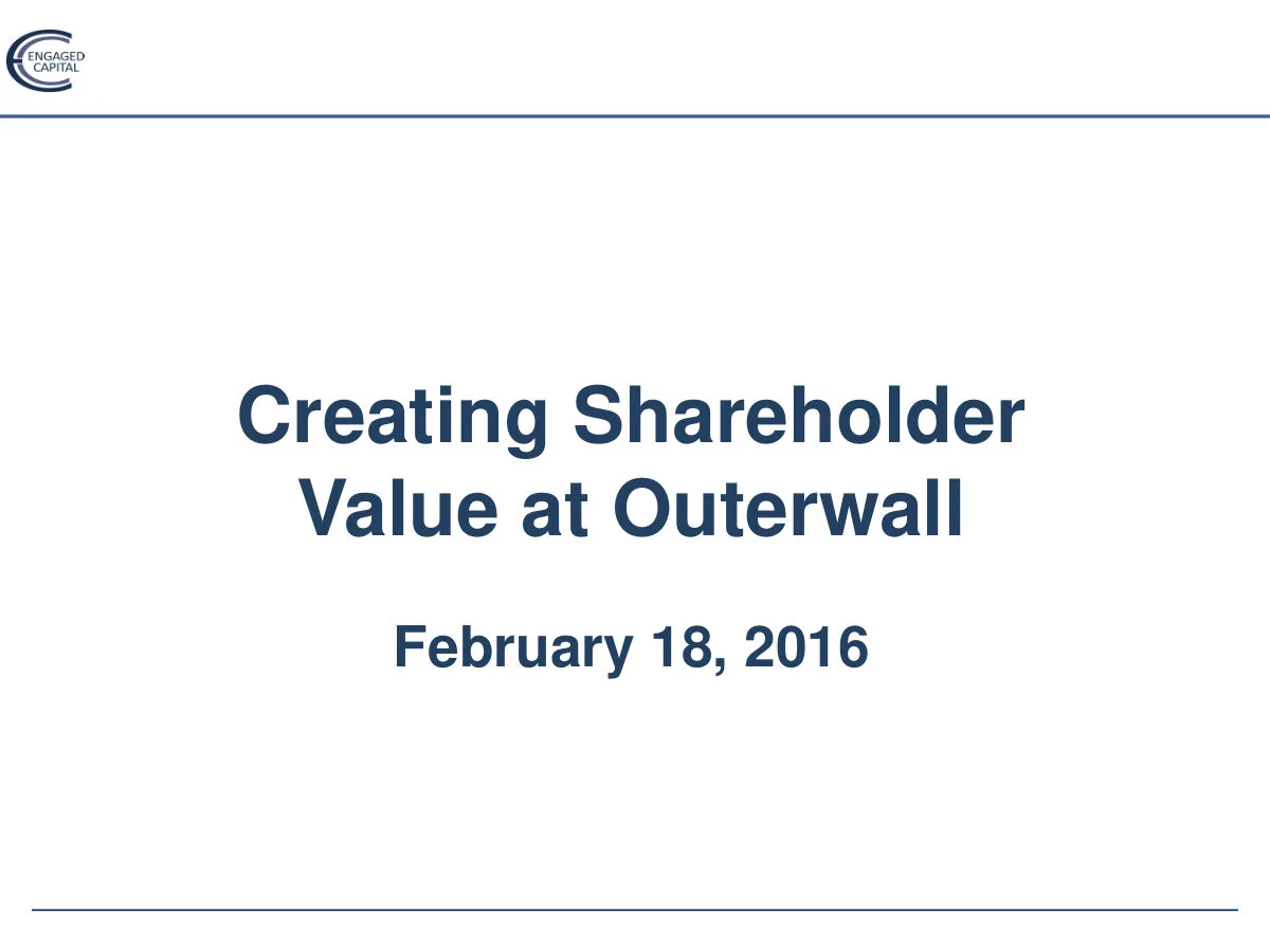 Outerwall Inc. (OUTR) · slide 1