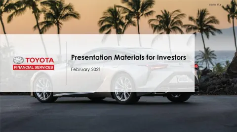 Toyota | Investor Presentation Deck | 40 slides