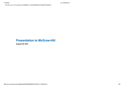 The McGraw-Hill Companies (MHP)