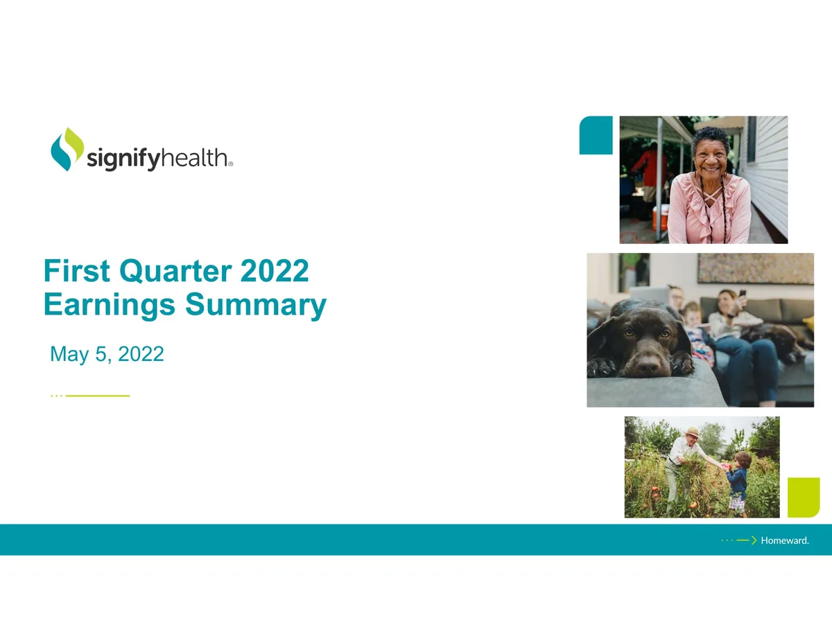 Signify Health | Results Presentation Deck | 10 slides · slide 1