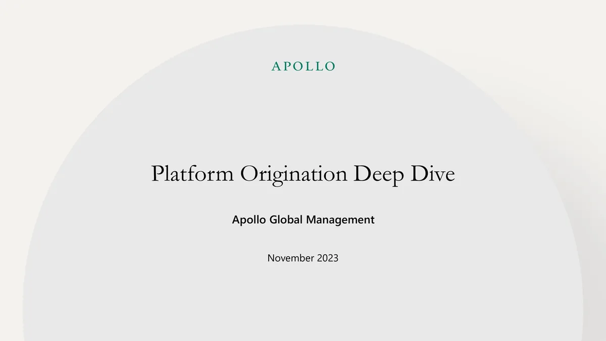 Apollo Global Management | Investor Day Presentation Deck | 119 slides · slide 1