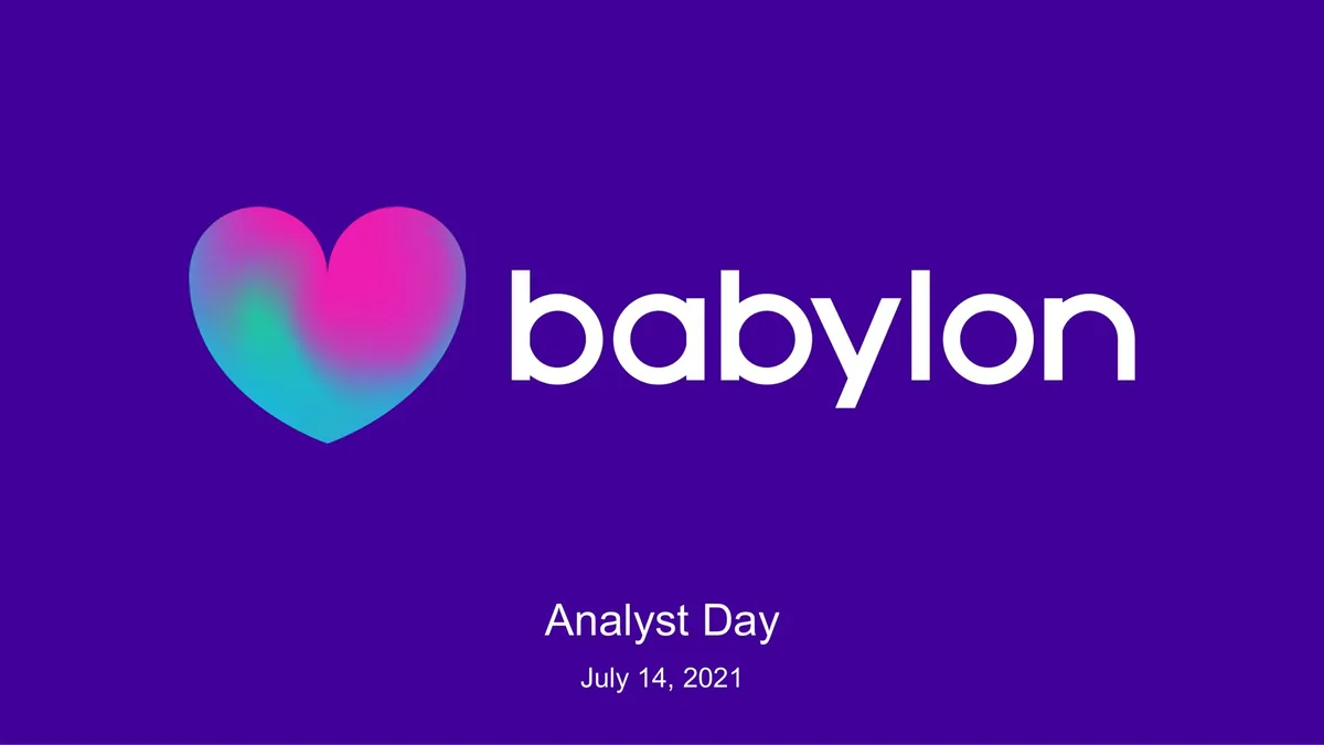 Babylon | SPAC Presentation Deck | 100 slides · slide 1