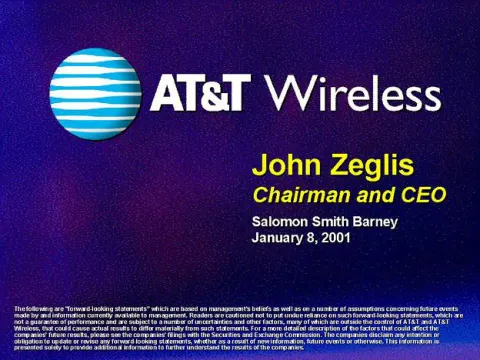 AT&amp;T Wireless | Investor Conference Presentation Deck | 20 slides