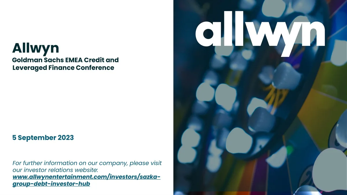 Allwyn | Investor Conference Presentation Deck | 39 slides · slide 1