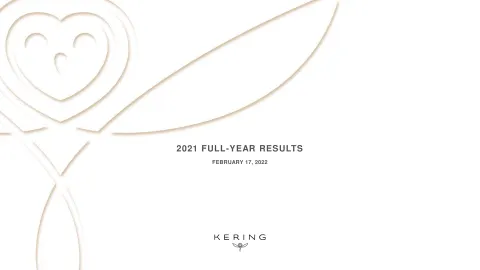 Kering | Results Presentation Deck | 55 slides