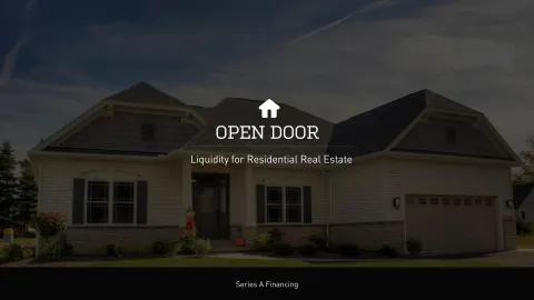 Opendoor | Start Up Pitch Deck | 20 slides