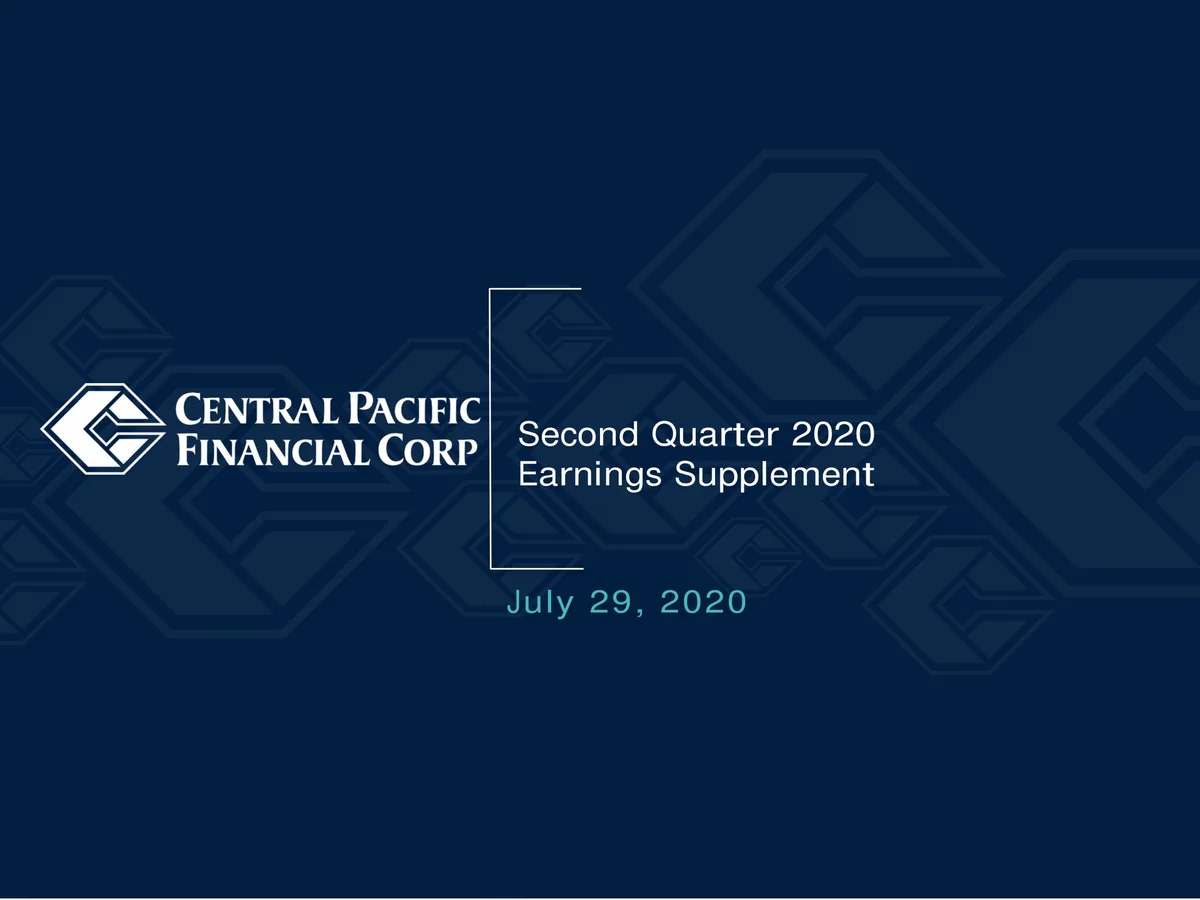 Central Pacific Financial | Results Presentation Deck | 22 slides · slide 1
