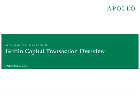 Apollo Global Management | Mergers and Acquisitions Presentation Deck | 9 slides
