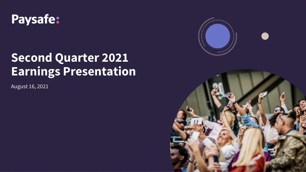 Paysafe | Results Presentation Deck | 31 slides · slide 1