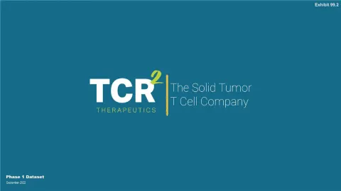 TCR2 Therapeutics | Results Presentation Deck | 34 slides